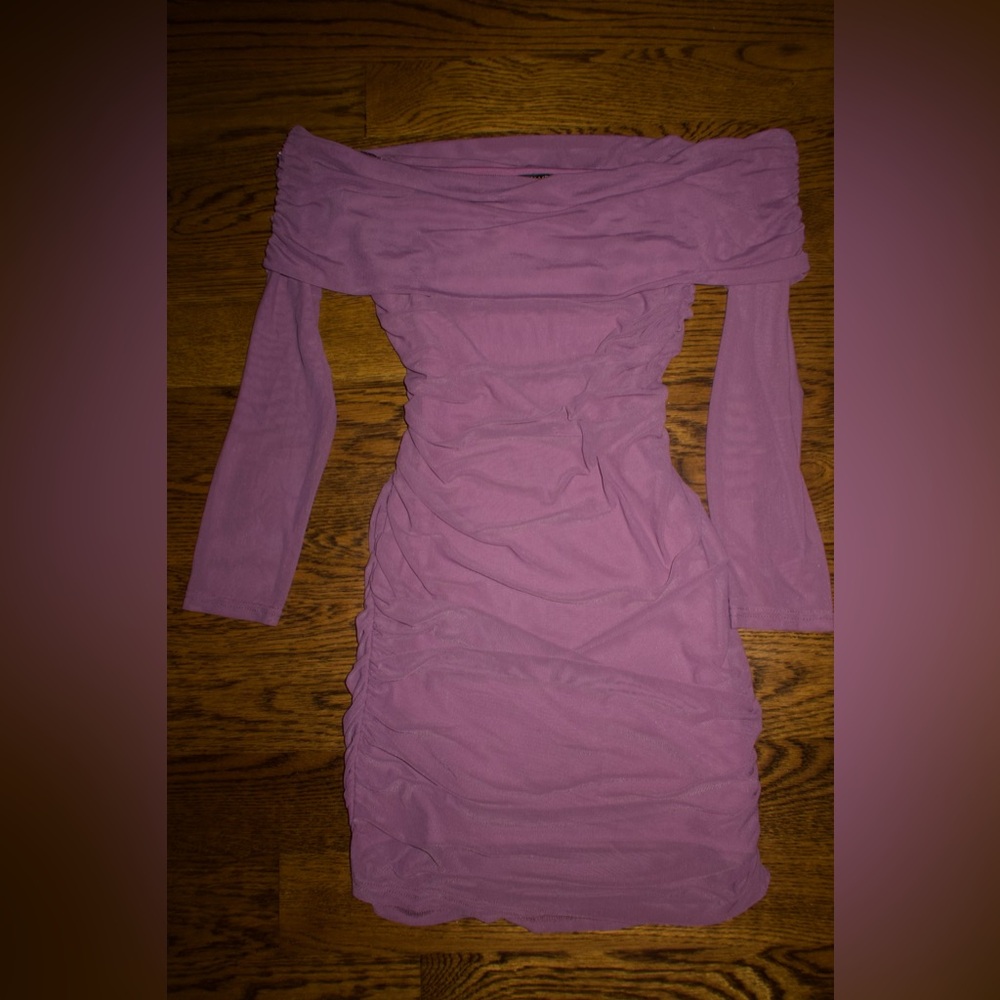 Elegant Off-Shoulder Pink Dress